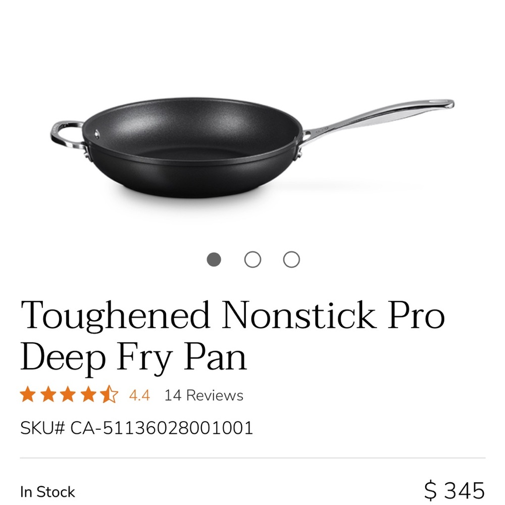 New Le creuset Toughened Nonstick Pro Deep Fry Pan
